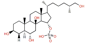(25R)-5a-Cholestane-3b,6a,8,14a,15b,26-hexol 15-sulfate